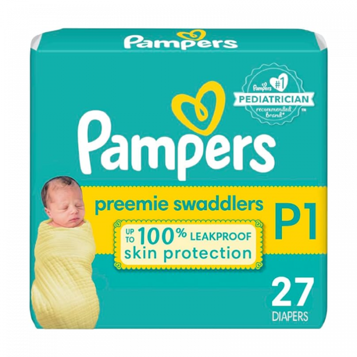 Pampers Swaddlers Size P1 (4 X 27 Ct)