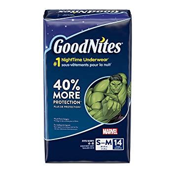 Goodnites Bedtime Pants S/M (4 X 14 Ct) Boys